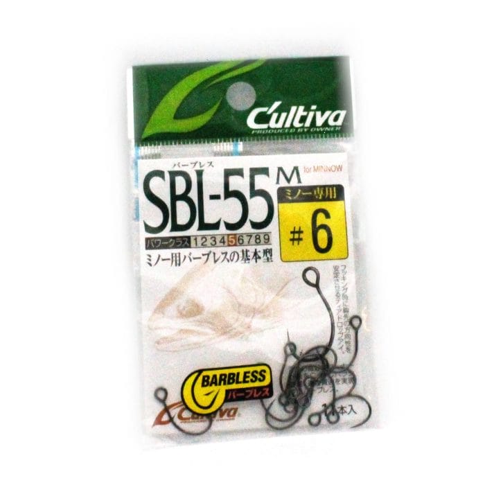 C'ultiva SBL-55M Barbless Minnow Hooks