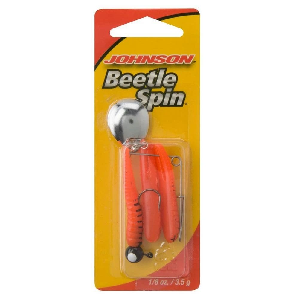 Johnson Beetle Spin 1/4 oz Yellow Stripe Dot Fishing Lure BSVP1/4-YBS