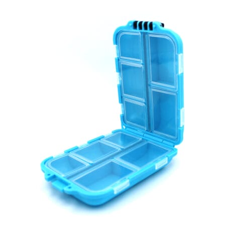 1x Mini Fishing Tackle Box 10 Compartments For Small Clear Plastic
