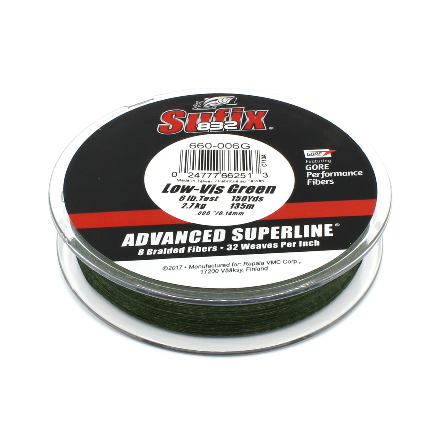 Sufix 832 Advanced Superline Lo-Vis Green 40lb 300 yds