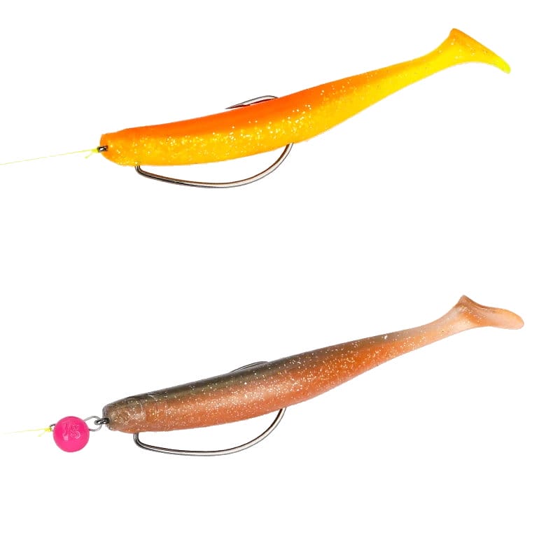 30pcs Wide Gap Worm Hooks Size 1 2 1/0 2/0 Red Offset Hook Soft Bass Bait 