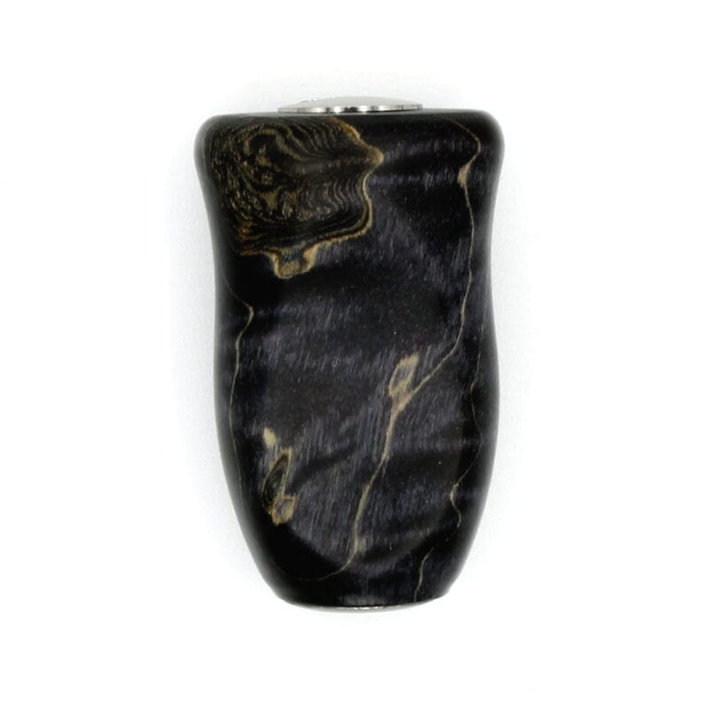 Roro Glossy Wood I-Shape Handle Knob Daiwa/Shimano Black