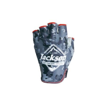 Jackson Sun Protect Fishing Gloves Gray Camo