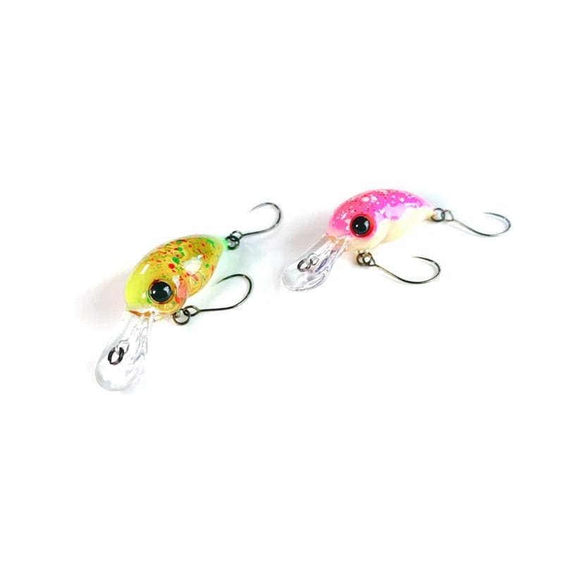 LOT OF 2 floating crank bait fishing lures no name