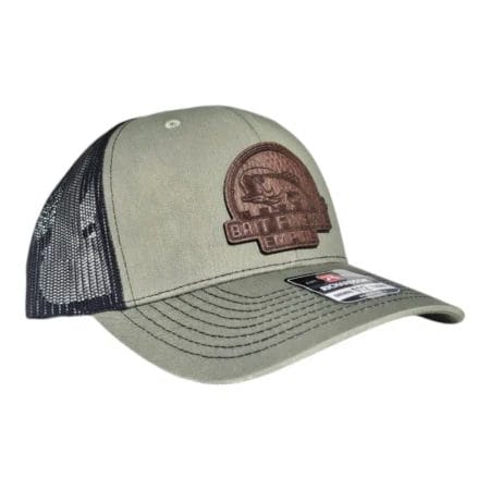 Bait Finesse Empire Leather Bass Logo Trucker Hat